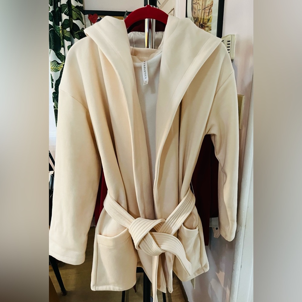 Fleece mid length coat